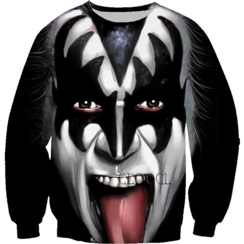 CLOOCL Newest Fashion Men Women Rock Singer KISS Band 3D Printed Sweatshirt Harajuku Streetwear Tracksuit Drop Shipping