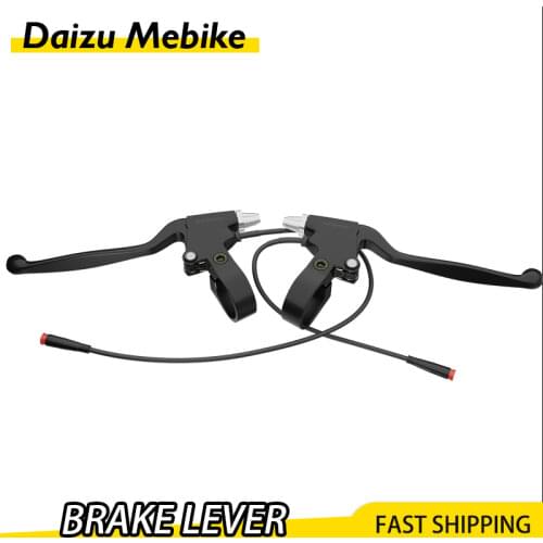 New Arrival Black Bicycle Brake Lever For Electric Bike Part Bike V Brake Lever Cut off Power Pads Waterproof Line Mountain Bike