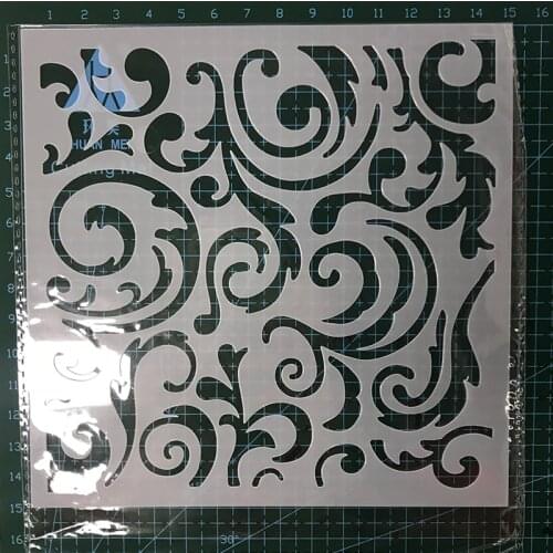 New Flower Pattern Stencil for DIY Scrapbooking Album DIY Paper Card Craft Fun Plastic Templates Decoation 6x6 inch/15x15cm