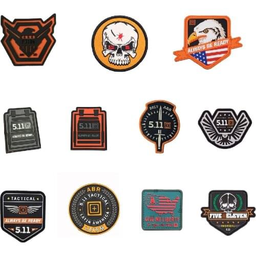 Military fans American 5.11 Tactical Vest Velcro Patch Armband Military Badge Clothes Repair Clothing Backpack Hat Decoration