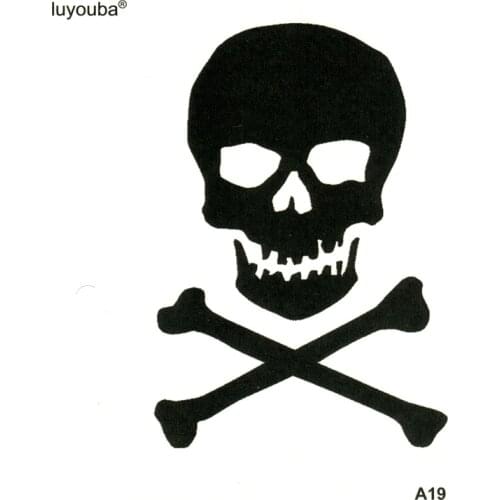 Skull Temporary Tattoo Sticker Fake Tattoo fake tattoo waterproof tattoo Men Henna Tatoo Stickers tatuaje temporal