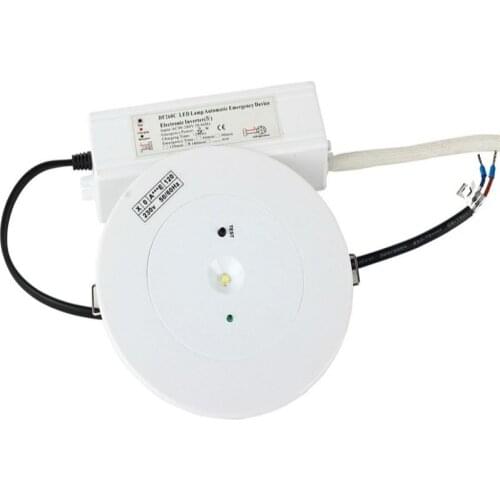 3W LED 3Hours Emergency Time Recessed Ceiling Downlight Round White 90-265Vac Battery Built In By Sign Indicator