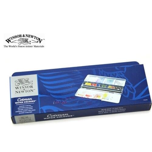 Winsor & Newton Cotman Watercolour Paint Sketchers Pocket Box12 Half Pans 8 Mini 16 Colors 45 Colors