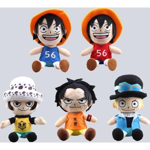 20-25 cm Japan Anime One Piece Luffy Trafalgar Law Sabo Plush Toys Doll Peluche New Arrivals Stuffed Toy Women kid Birthday Gift