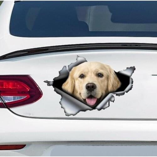 Bright Golden Retriever Decal , Golden Retriever Sticker, Cool and Creative, CarBody Window Helmet