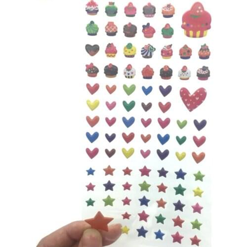 1pack/lot cute mini 3D adhesive decorative phone sticker bubble scrapbook sticker DIY for album dairy gifts for kids