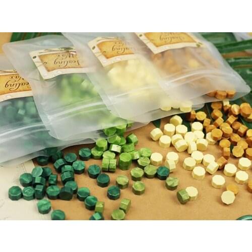 100pcs Retro Octagon Sealing Wax Beads Wax Seal Stamp Beaded For Wedding Vintage Craft Decor Card Making Tools
