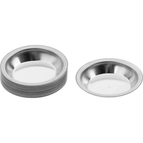 12Pcs Stainless Steel Color Paint Tray Model Toning Palette for Mixing Color, Oil, Water Based Painting 5cm