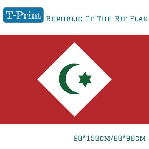 3x5 Feet 90*150cm 60*90cm Republic Of The Rif Flag 100D Polyester banner