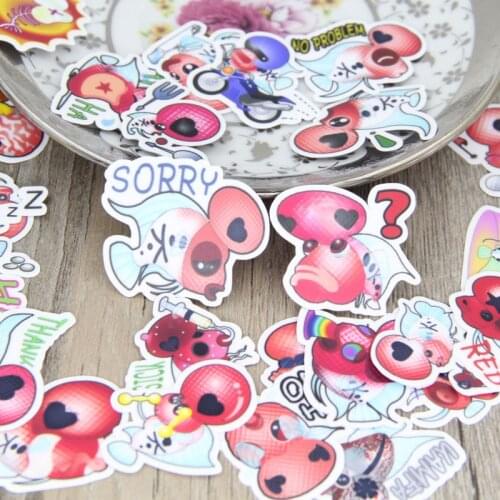 40pcs Cartoon Cute Fish Waterproof Scrapbooking Sticker Pack DIY Craft Photo Albums Diary Journal Book Decals Decoration
