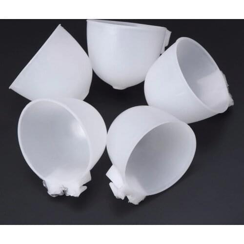 5pcs Bird Parrot Hamster Feeder Round bottom Feeding Bowl Hanging Water Drinking Food Cup Bird Feeding Tools C42