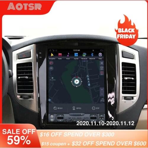 Tesla style Android 9.0 car GPS navigation for Mitsubishi Pajero V97 V93 Shogun Montero 2006+ auto radio head unit tape recorder