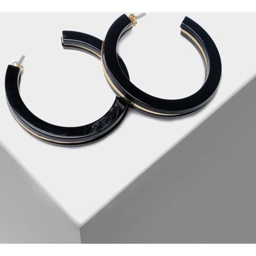 Amorita boutique Exaggerated large circle drop earrings