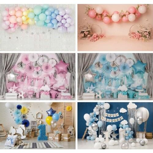 Colorful Balloons Baby Shower Decro Birthday Party Baby Portrait Photozone Photophone Photography Backdrop Photo Backgrounds