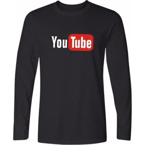 Youtube Printed t shirt men women You Tube cotton tshirt t-shirt men harajuku long sleeve t shirts tops Luxury brand clothes