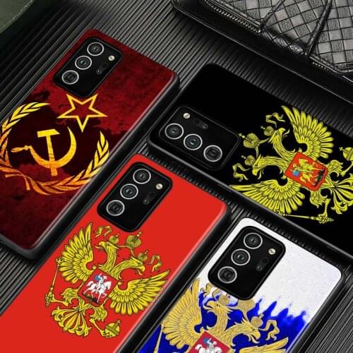 Russia Flag national emblem for Samsung S20 FE Ultra Plus A91 A81 A71 A51 A41 A31 A21S A11 A72 A52 A42 A32 A12 A02S Phone Case