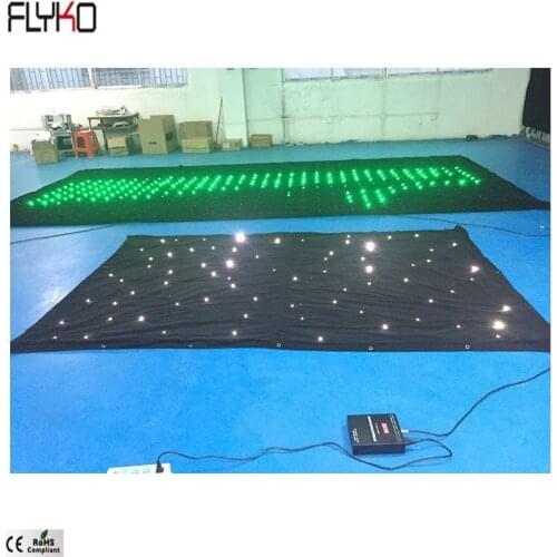 Flexible curtain led display led light backd star curtain 3x4m white DMX function Star Ceiling Cloths Drapes