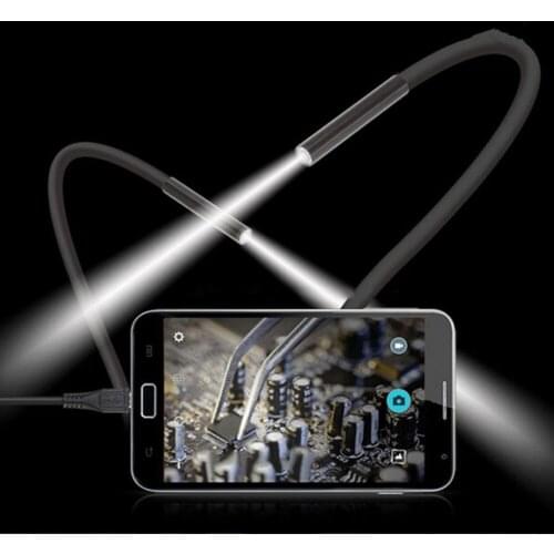 720P 8mm Lens PC Android Endoscope Camera 1m/2m/5m Cable Waterproof Led Car Inspection Camera Snake Tube Endoskop