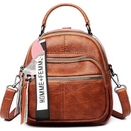 LONGXIOR Womens Brown Backpacks