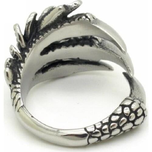 Fashion High Quality Biker Stainless Steel Rings Mens Boys Eagle Claw Knuckle Finger Rings