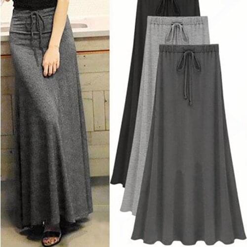 2021 New Cotton High Waist Split Side Black Skirt Women Sexy Long Solid Skirts Womens Summer Skirt Girls High Waist Straight