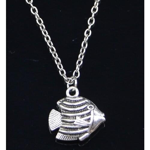 New Fashion Necklace 18x18mm goldfish fish Pendants Short Long Women Men Colar Gift Jewelry Choker