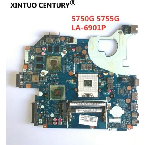 P5WE0 LA-6901P motherboard for acer 5750 5750G 5755 laptop motherboard HM65 GT520M motherboard original 100% Test OK