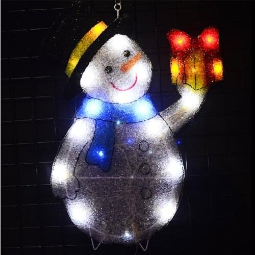 2D xmas snowman gift box christmas lighting festival christmas decorations for home navidad party lights