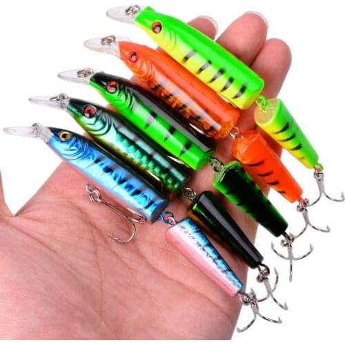 1Pcs 10.5Cm/10G Lifelike Artificial Multi Jointed Fishing Lure 2-Segment Hard Bait Hook Sea Fishing Bait Lure Bionic Bait