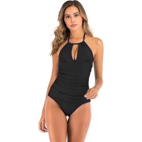 Sexy One Solid Piece Swimwear 2022 Micro Swimsuit Women Black Beach Wear Plus Size Bathing Suit Summer Swimming Suit Monokini
