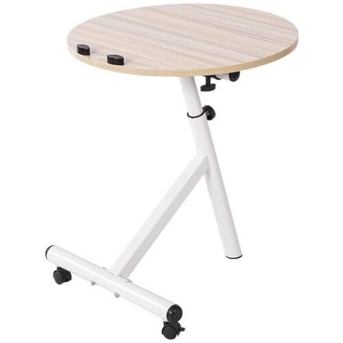 Removable lift coffee table with wheels tea table round bed sofa side table desk angle height adjustable small table