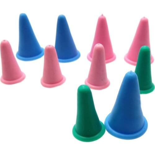 20pcs Knitting Needles Point Protectors Silicone Knit Needle Tip Covers Sewing Quilting Stoppers Sewing Accessories Random Color