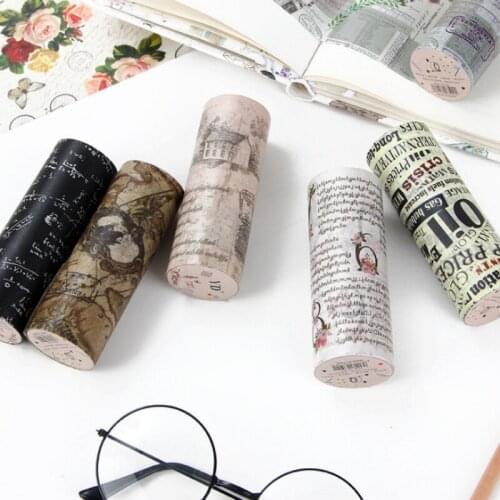 10cm*5m Retro English Postmark Washi Tapes Kawaii Mobile phone Journal Scrapbook Decoration Stationery Stickers Collage Supplies
