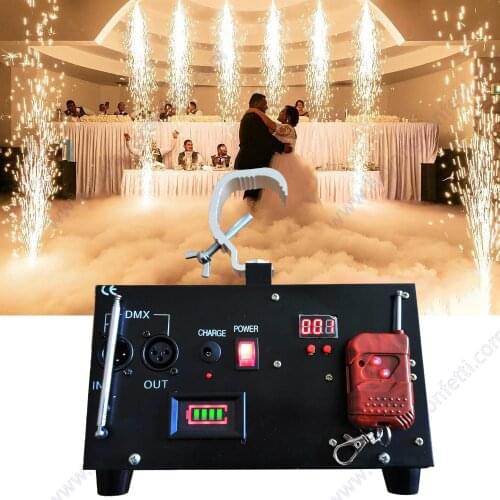 Wedding Party Ice Special Effect Sparkler Waterfall Dmx Remote Control Stage Fountain Firework Cold Fall Spark Machine
