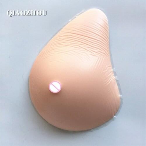 Only one piece 430g silicone boob pad mastectomy bra inserts cancer breast prosthesis light weight type quality 36DD/38D/40C