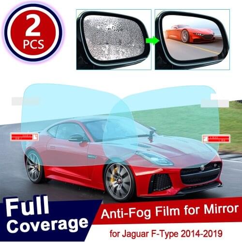 For Jaguar F-Type 2014~2019 Car Rearview Mirror Protective Film Waterproof Rainproof Anti Fog Car Sticker FType F Type 2015 2016