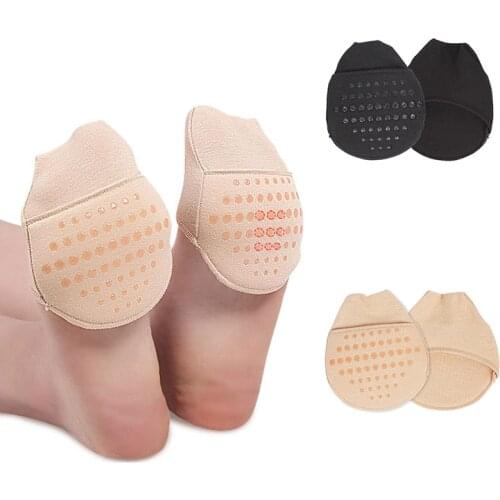 1Pair Silicone Insoles High Heels Slipper Forefoot Pads For Women Breathable Female Forefoot Socks Anti-slip Half Yard Pad Soles