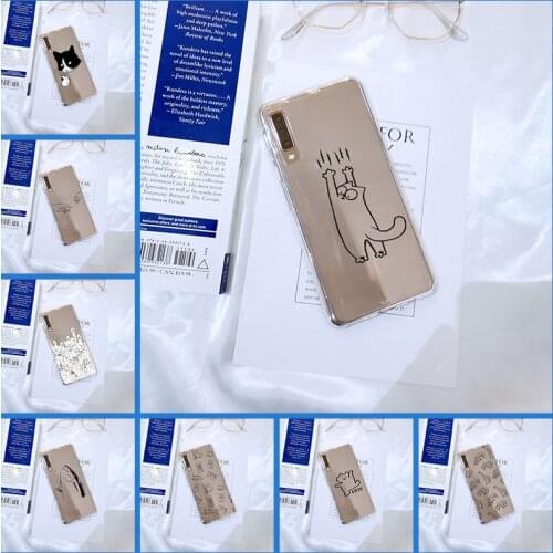 Back Cover For Samsung Galaxy A3 A5 2016 2017 A6 A7 A8 2018 Funny Cat Cute Dog Phone Case Silicone For Samsung A6 A8 Plus 2018