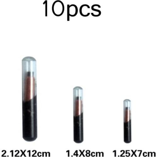 10pcs Animal Glass Microchip 1.25*7mm Capsule Rfid Em4305 Chip Tag 1.4*8mm Transponder 2*12mm Pet Checking Tags Pet Supplies