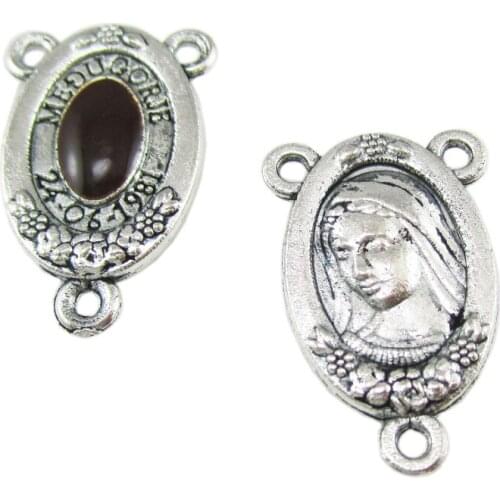 100pcs of Catholic Rosary Parts Medugorje Containing Holy Land Soil Centerpieces