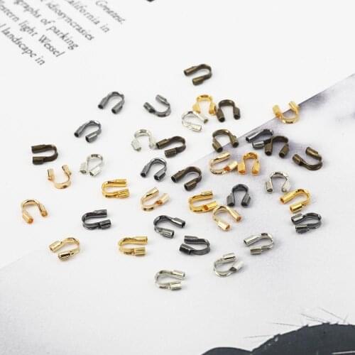 100PCS/LOT New Arrival 4x4mm protectors Guard Protectors loops Jewelry Findings Iron U Shape