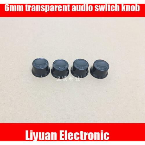 20pcs High-grade translucent audio switch knob cap 6mm flower shaft Translucent potentiometer knob cap audio 25*15MM