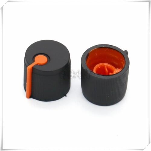 5 Pieces Plastic Half Shaft Knob Diameter 17mm Height 15mm Potentiometer Encoder Knob 0 Degree D-Shaped Inner Hole 6mm