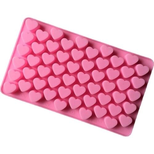 55 with Hearts Silicone Molds Shape Cake Decorating Molds Mini Soap Mould Ice Cube Tray Chocolate Mold DIY Baking Tool