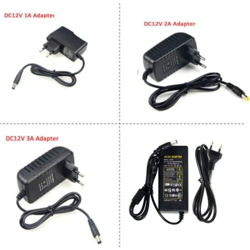 AC110 220V Power Supply Adapter Transformer LED Strip 2A 3A 5A 8A DC 5V 12V 24V 5V 12V 24V Power Supply Adapter US/EU/UK/AU Plug