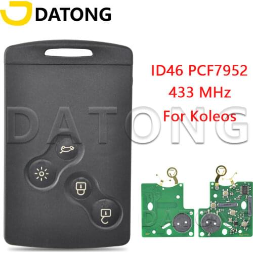 Datong World Car Remote Key For Renault Koleos Clio Megane Scenic Laguna Keyless Entry 7952Chip 433Mhz Auto Smart Control Key