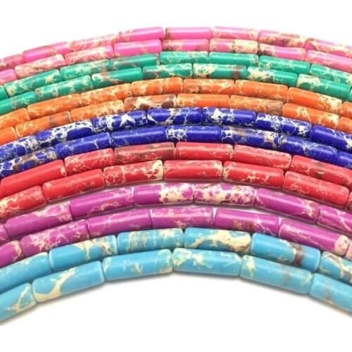 Free delivery Natural Stone Beads Agates cylinder Shape Emperor stone Loose Spacer Beads for Jewelry Making DIY Bracelet Necklac