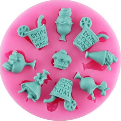 Cold drink shape Ice cream Liquid silicone fondant mold Chocolate mold DIY baking tools
