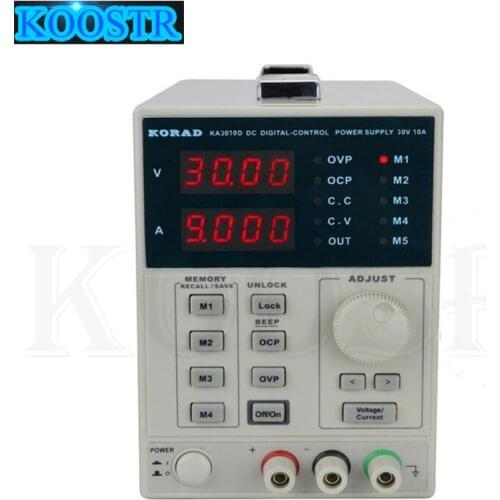 KORAD KA3010D DC Power Supply 30V 10A 0.01V 0.001A Digital Regulated Programmable Precision Variable Regulated Power Supply