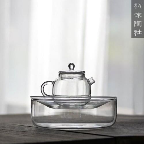 Of the jingdezhen spray mini kung fu little teapot heat-resistant transparent glass teapot, glass pot of bearing